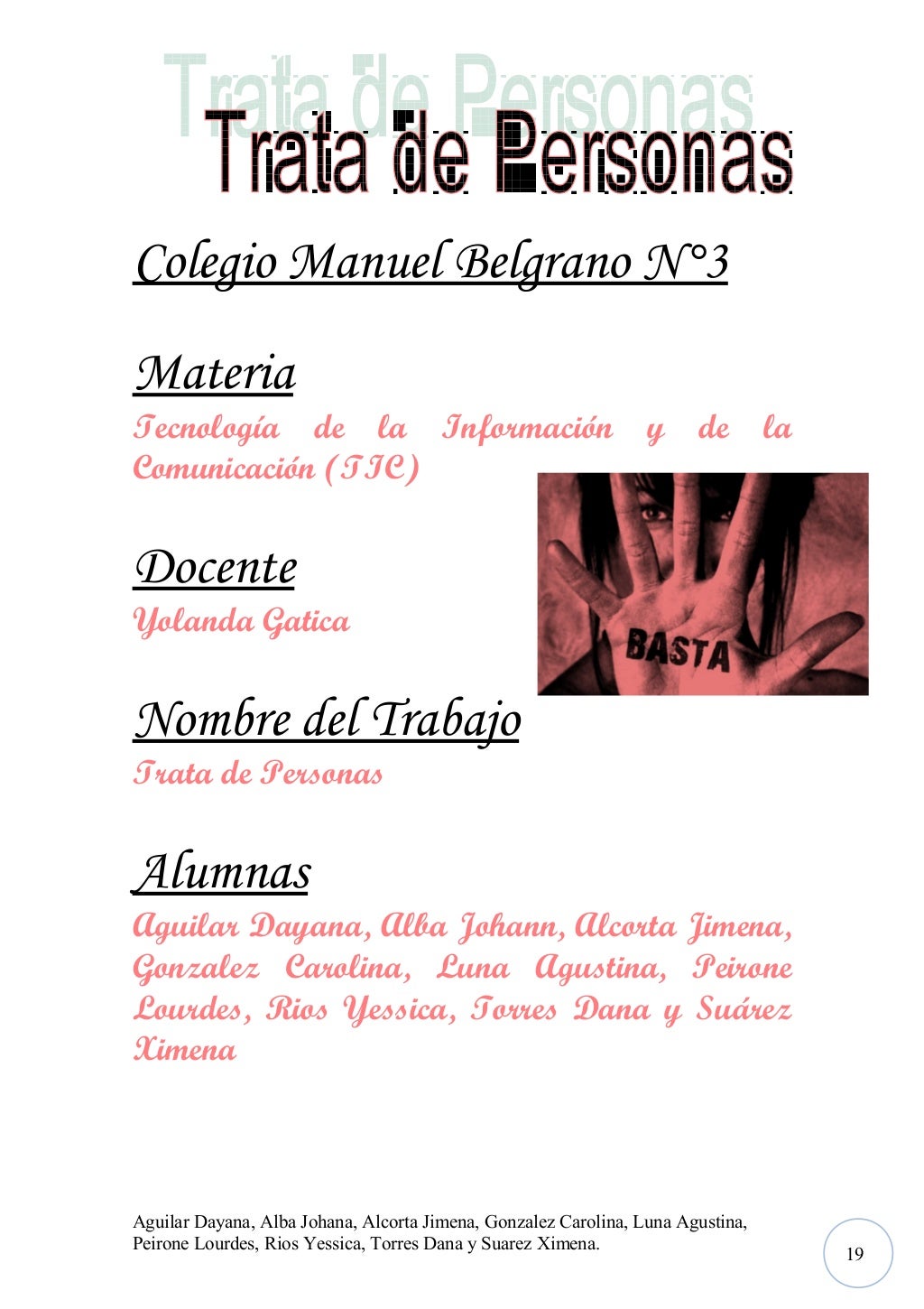 Monografia trata de personas