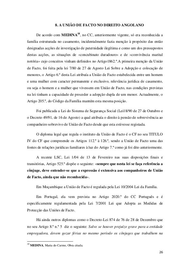 Monografia versão final pedro jacinto ucuahamba União de Facto Anál… Monografia versão final pedro jacinto ucuahamba União de Facto Anál…