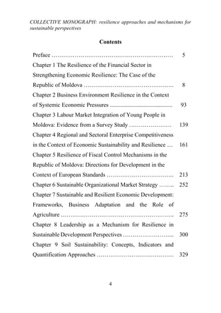 Resilience approaches and mechanisms for sustainable perspectives | PDF