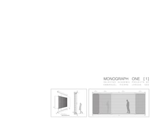MONOGRAPH ONE [1]
                                                                                                 SELECTED ACADEMIC PROJECTS BY
                                                                                                 EMMANUEL  PIERRE  JORDAN  GEE

                                                                                     PANEL 1       PANEL 2       PANEL 3       PANEL 2
                                                                                   80% OPACITY   50% OPACITY   10% OPACITY   60% OPACITY
                                                                          12’-0”




A
                                                                  A

        B


                                                                      D
    C       [A] - INDUSTRIAL GLASS FACINGS
            [B] - NOMEX RESIN COATED HONEYCOMB FIBER
            [C] - MECHANICAL STEEL TRACK SYSTEM
            [D] - FACINGS + HONEYCOMB SHEETS + MECHANICAL SYSTEM
                   = [MECHANICALLY INSULATED APERATURE SKIN SYSTEM]
 