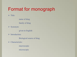 Monograph ppt | PPTX