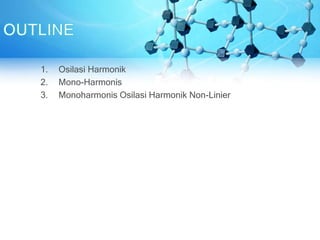 1. Osilasi Harmonik
2. Mono-Harmonis
3. Monoharmonis Osilasi Harmonik Non-Linier
 