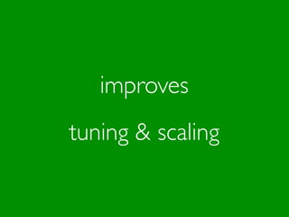 improves
tuning & scaling
 