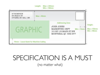 SPECIFICATION IS A MUST
(no matter what)
 