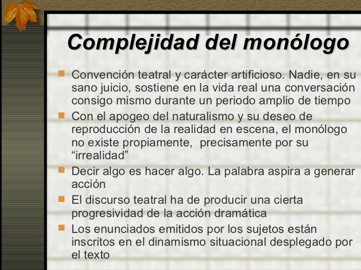 Monologo analisis dramaturgico