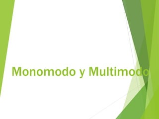 Monomodo y Multimodo
 