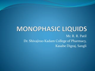 Mr. R. R. Patil
Dr. Shivajirao Kadam College of Pharmacy,
Kasabe Digraj, Sangli
 