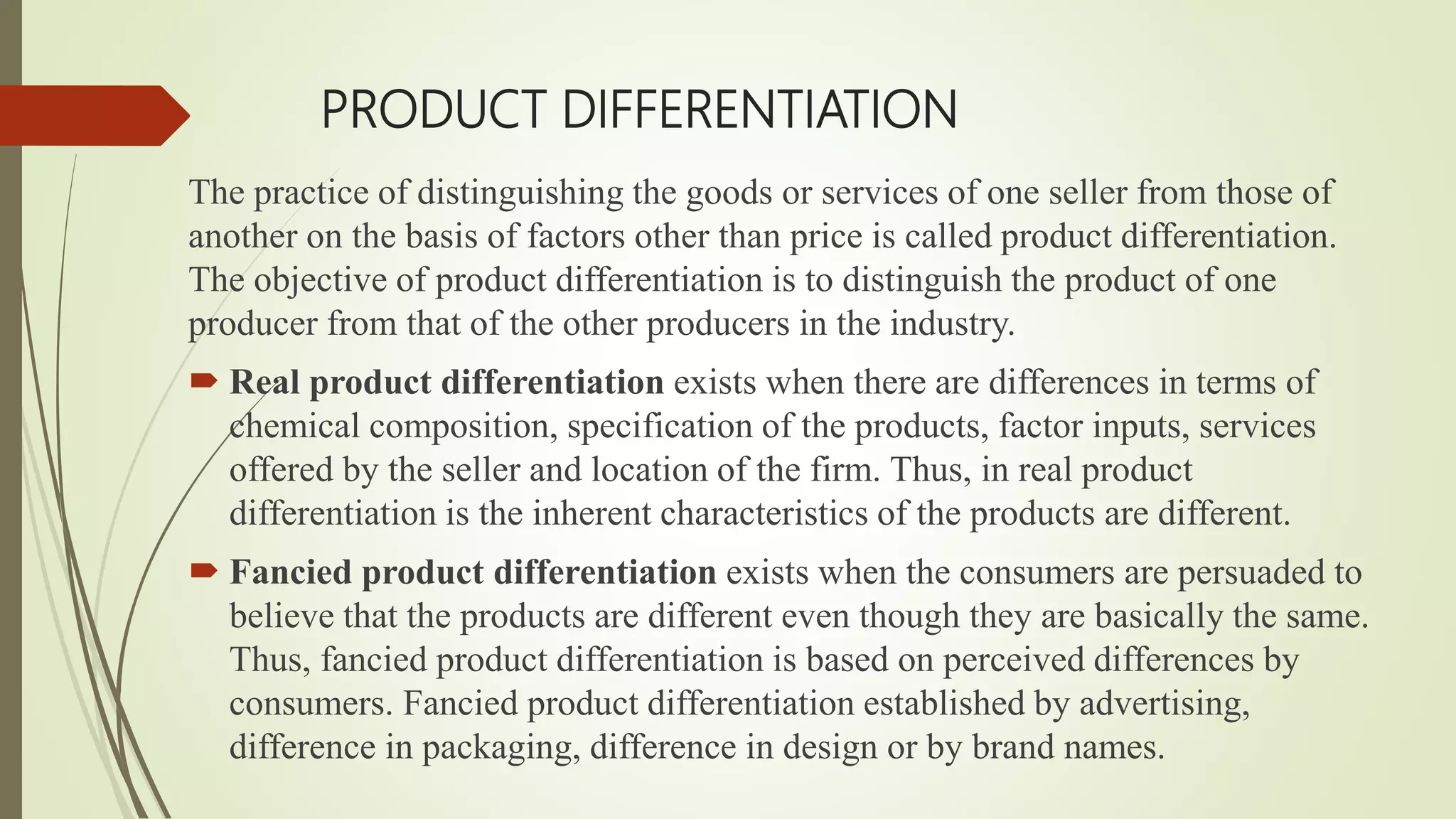 Product Based Differentiation Example Monopolistic competition | PPTX | Large Business | Business