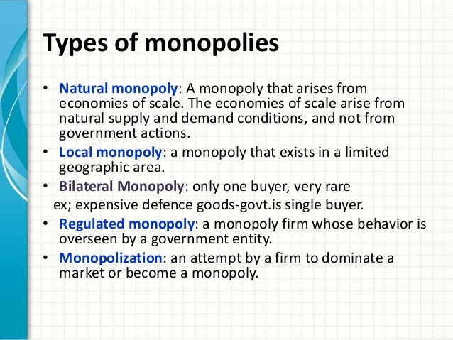 monopoly and duopoly types of monopolies