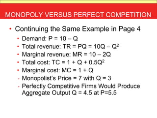 Monopoly and monopolistic competition | PPTX
