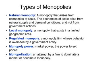 Monopoly market structure