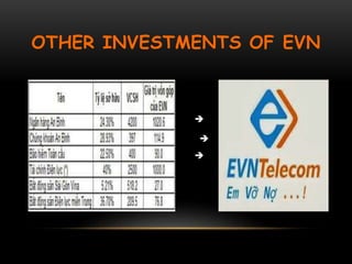 OTHER INVESTMENTS OF EVN



 