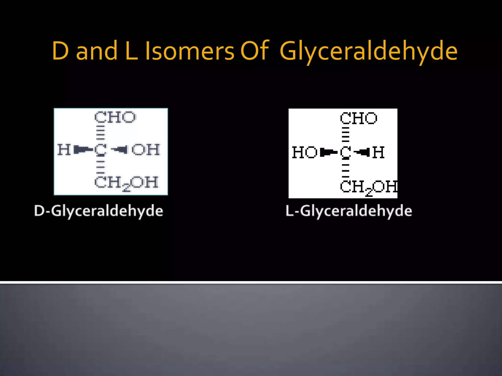 D and L Isomers Of Glyceraldehyde
 