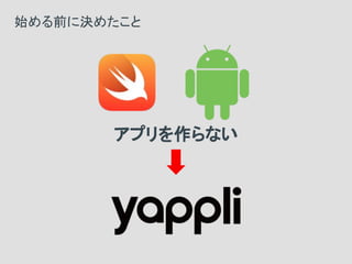 始める前に決めたこと
アプリを作らない
 