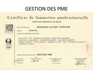 GESTION DES PME
 