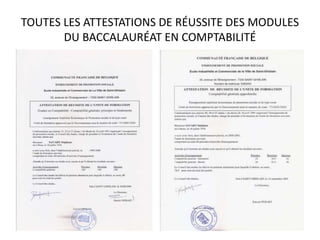 TOUTES LES ATTESTATIONS DE RÉUSSITE DES MODULES
DU BACCALAURÉAT EN COMPTABILITÉ
 
