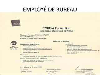 EMPLOYÉ DE BUREAU
 