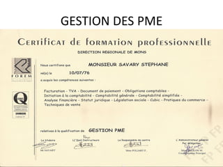 GESTION DES PME
 
