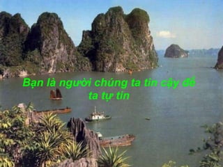 Bạn là người chúng ta tin cậy để ta tự tin