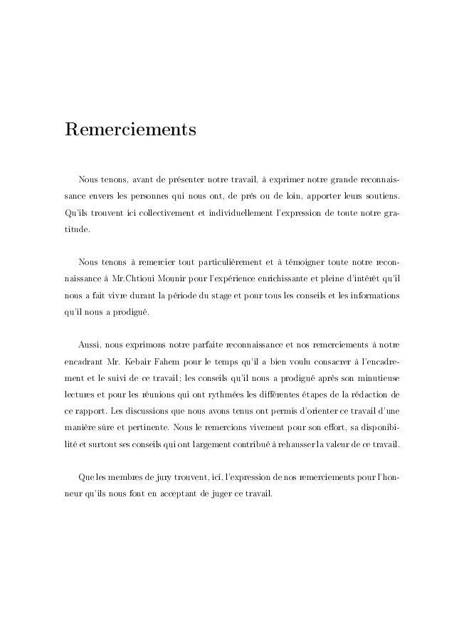 Lettre De Remerciement Rapport De Stage Template Exemple De Lettre