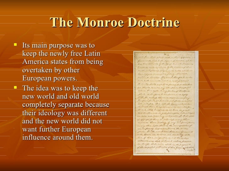 What Was The Main Idea Of The Monroe Doctrine