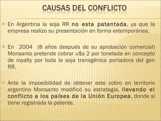 El caso Monsanto en Argentina