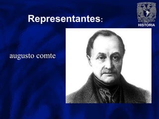 HISTORIA
Representantes:
augusto comte
 