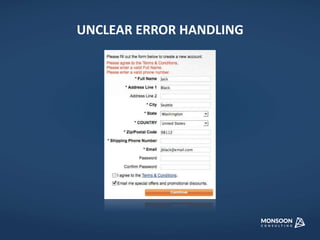 UNCLEAR ERROR HANDLING 
 