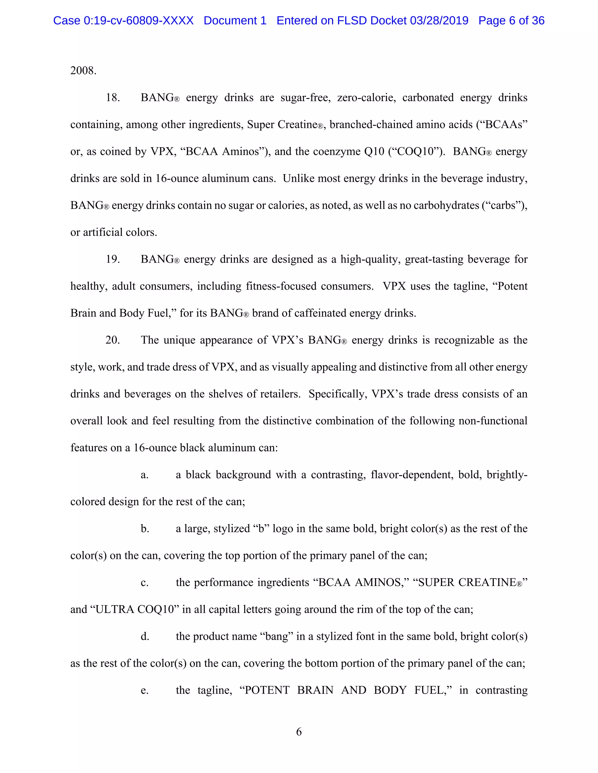 Monster vs Bang Lawsuit 2019