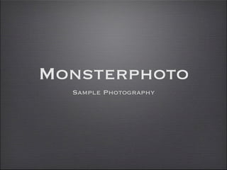 Monsterphoto
  Sample Photography
 