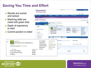 The Power CV Search DifferenceSo now, instead of typing this:(“Director of Corporate Finance” OR “Dir. Of Finance” OR “Director, Finance”) AND ((“GAAP” OR “SOX” OR “SOX 404” OR “Financial Audit” OR “Audit” or “Financial Disclosure”) NEAR (“to present” OR “current”)) AND NOT (“White” OR White Sox”)All you need to type is this:Director of FinanceGAAP	SOX5