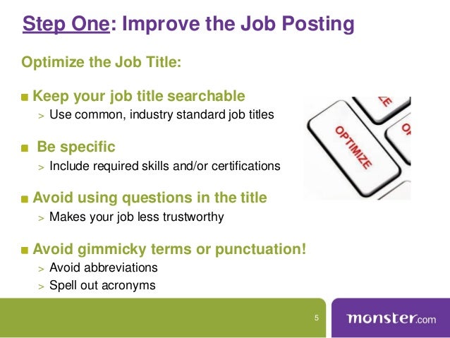 posting resume on monster