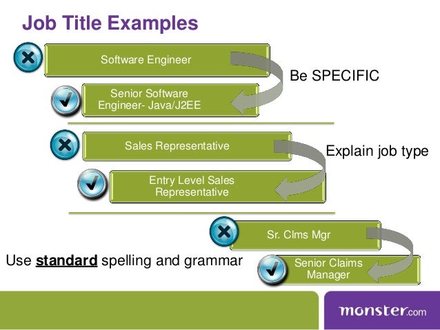 monster resume name