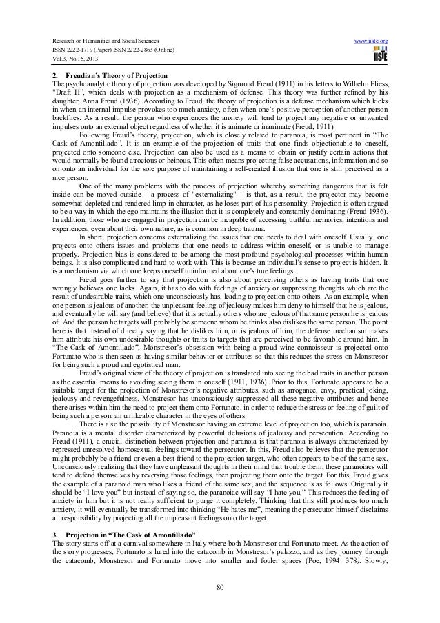 Monstresor’s neurotic projections and paranoia in edgar allan poe’s