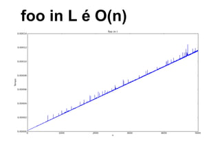 foo in L é O(n)
 