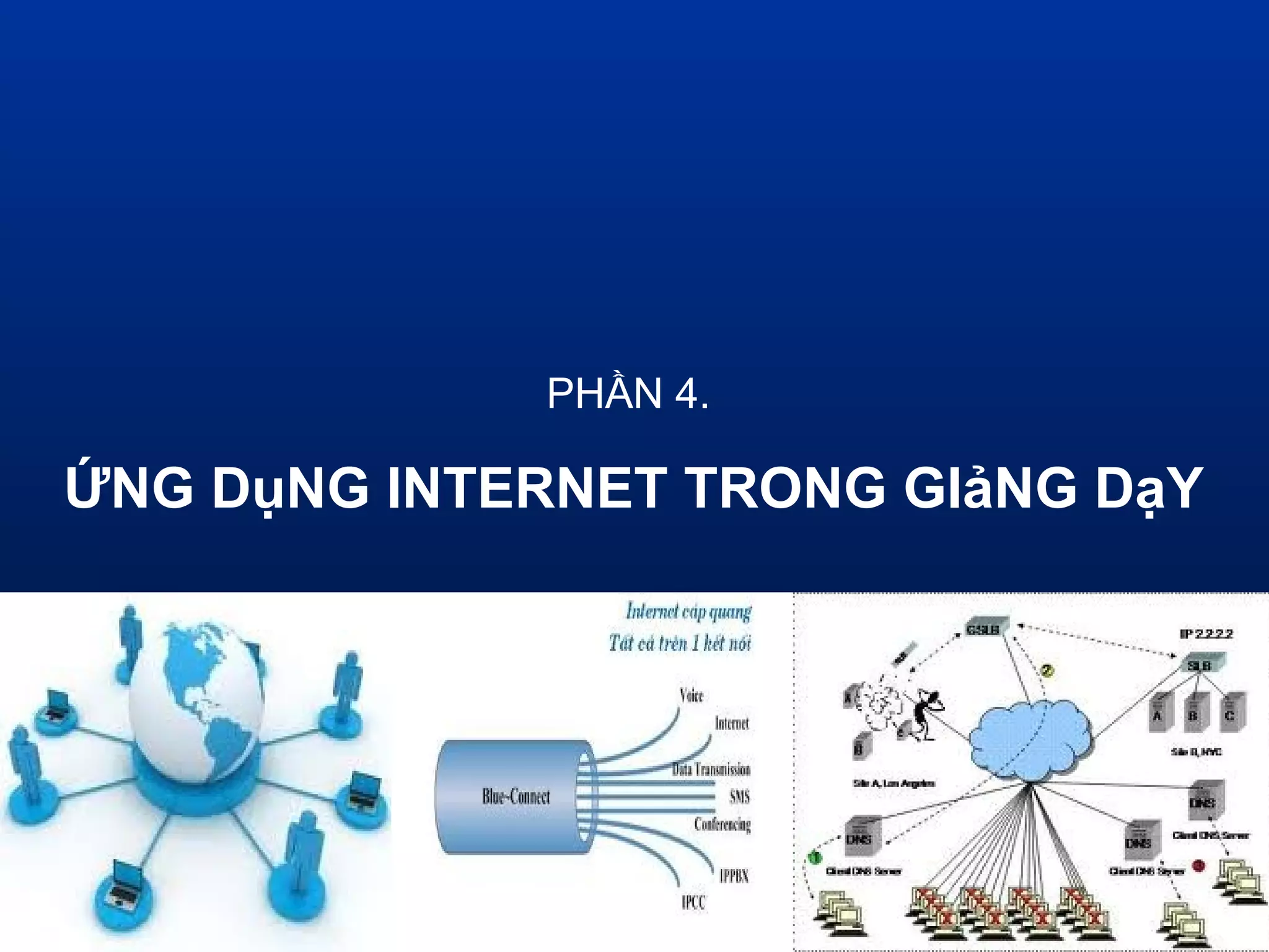 PHẦN 4.

ỨNG DụNG INTERNET TRONG GIảNG DạY

 