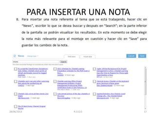 PARA INSERTAR UNA NOTA
28/06/2013 R.O.Q.G 17
 