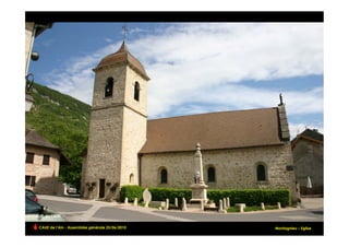 CAUE de l’Ain - Assemblée générale 25/06/2010                     !
                                                Montagnieu – Eglise
 