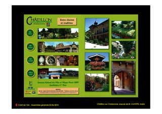 CAUE de l’Ain - Assemblée générale 25/06/2010
                                                                                                     !
                                                Châtillon-sur-Chalaronne, exposé de M. CLAYETTE, maire
 