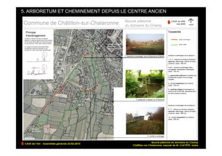 5. ARBORETUM ET CHEMINEMENT DEPUIS LE CENTRE ANCIEN




                                                                 Boucle piétonne du domaine du Champ
 CAUE de l’Ain - Assemblée générale 25/06/2010
                                                 Châtillon-sur-Chalaronne, exposé de M. CLAYETTE, maire!
 