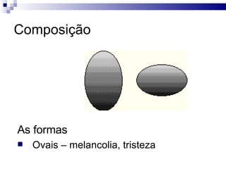 Composição As formas Ovais – melancolia, tristeza  