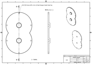 R-R ( 1:1 )
1
1
2
2
3
3
4
4
5
5
6
6
A A
B B
C C
D D
Página:
Formato:
Data:
Acabamento:
Material:
Denominação Especificação e MaterialN Q
Revisado:
Título:
Número:CADI
BOMBA LÓBULOS 20/9/2013
A3
5 / 11
Kleyton Renato
R
R
ISO 4762 Screw [(M5 x 16) x 6] Steel Hexagon Socket Head Cap
3 - TAMPA
 