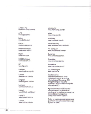 Montagem manutencao de computadores