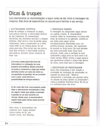 Montagem manutencao de computadores