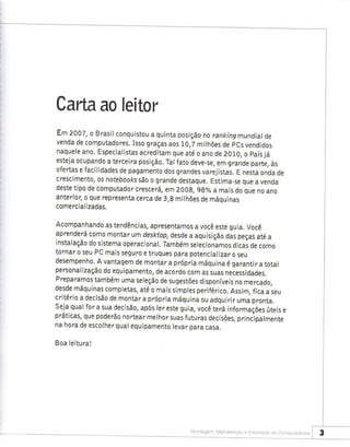 Montagem manutencao de computadores