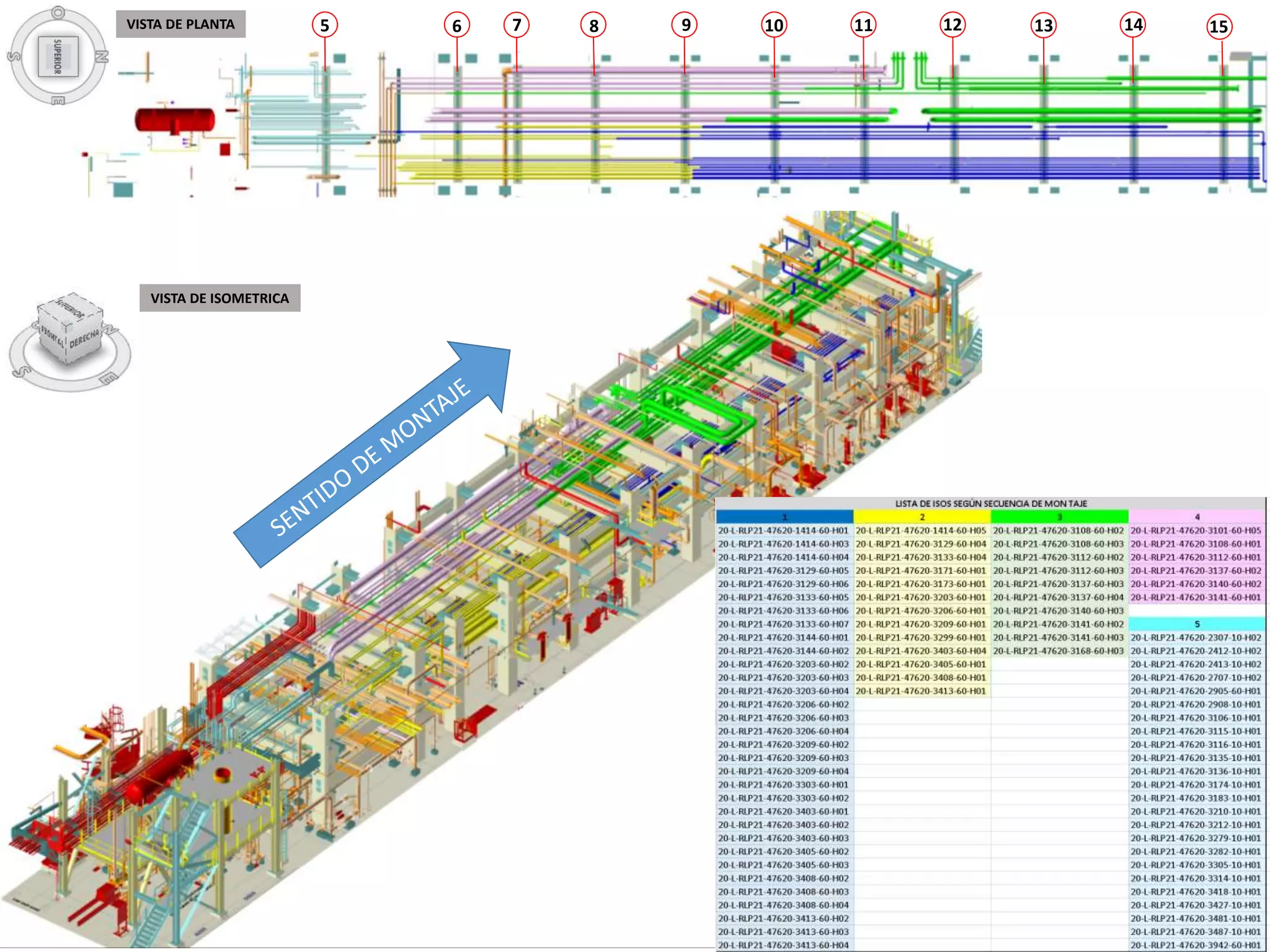 Montaje de tuberias en pipe rack 001 | PPTX