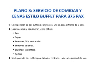   Los alimentos se distribuirán según el tipo: 