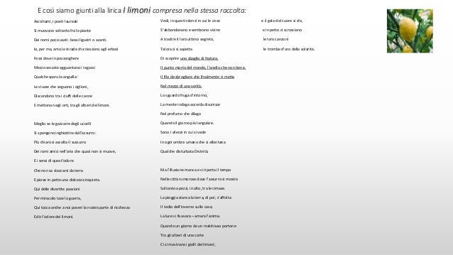 Limoni Montale Poesia Poesie Poesie
