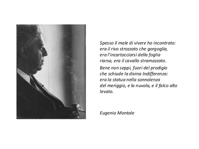 Il Male Di Vivere Di Montale