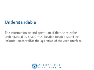 Understandability Red Flags
    - Are interface methods consistent with expectations?
Links should be underlined; other te...